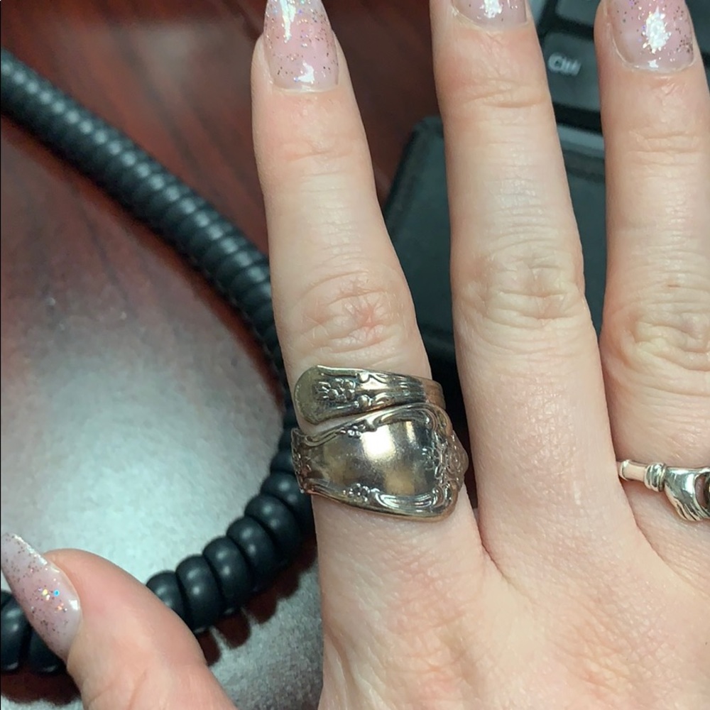 Adjustable Vintage spoon handle ring